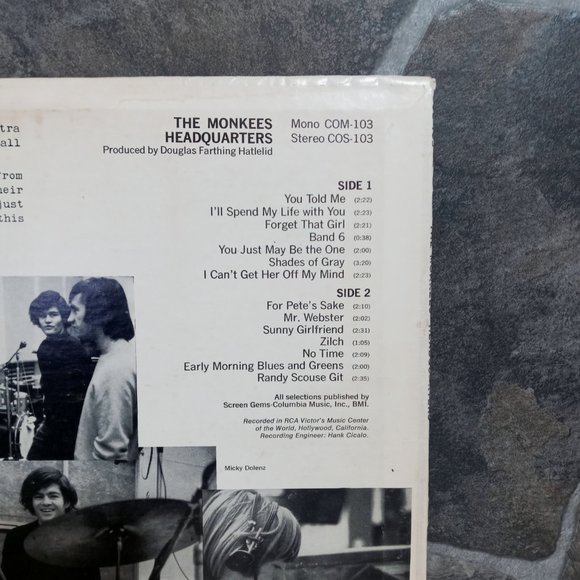 The Monkees Headquarters COS-103 Vinyl Record 1967 - Picture 5 of 7